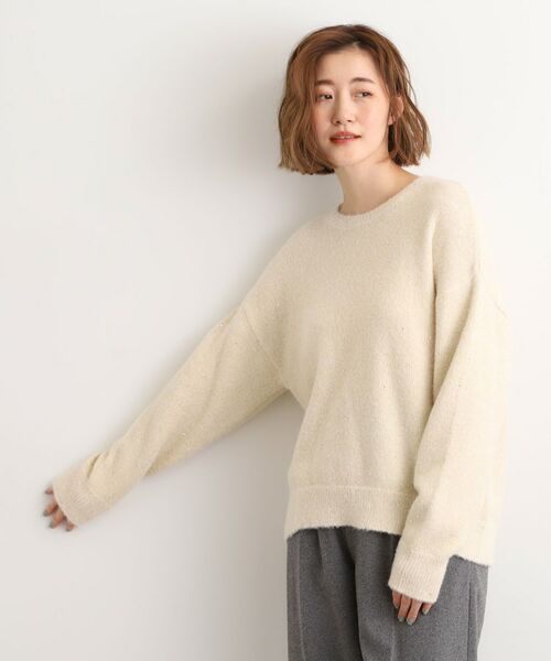 grove / グローブ ニット・セーター | 華やぎ冬ニット　ミニスパンコールフェザーニット | 詳細1