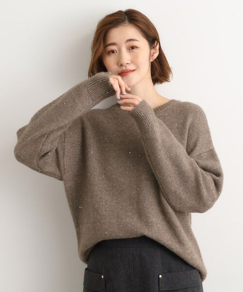 grove / グローブ ニット・セーター | 華やぎ冬ニット　ミニスパンコールフェザーニット | 詳細11