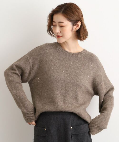 grove / グローブ ニット・セーター | 華やぎ冬ニット　ミニスパンコールフェザーニット | 詳細12