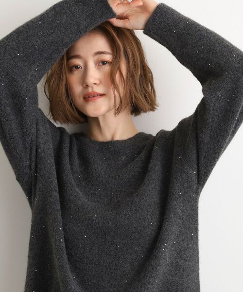 grove / グローブ ニット・セーター | 華やぎ冬ニット　ミニスパンコールフェザーニット | 詳細5