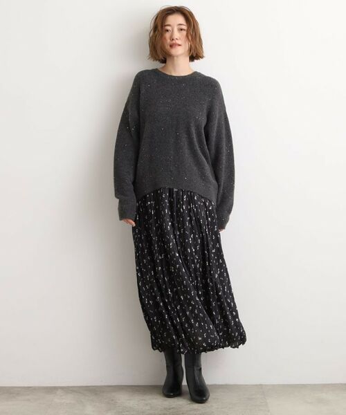grove / グローブ ニット・セーター | 華やぎ冬ニット　ミニスパンコールフェザーニット | 詳細7
