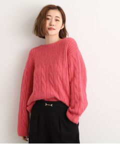 grove / グローブ ニット・セーター | ふんわり包み込む ケーブルボートネックニット