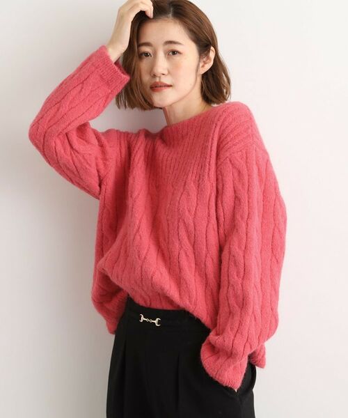 grove / グローブ ニット・セーター | ふんわり包み込む ケーブルボートネックニット | 詳細13