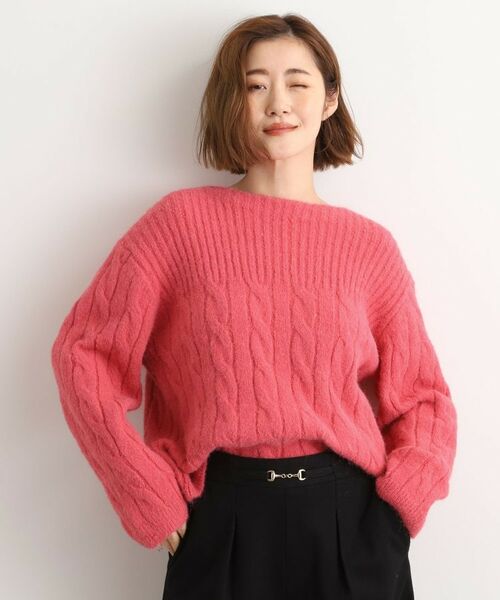 grove / グローブ ニット・セーター | ふんわり包み込む ケーブルボートネックニット | 詳細14