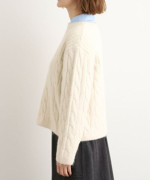 grove / グローブ ニット・セーター | ふんわり包み込む ケーブルボートネックニット | 詳細18