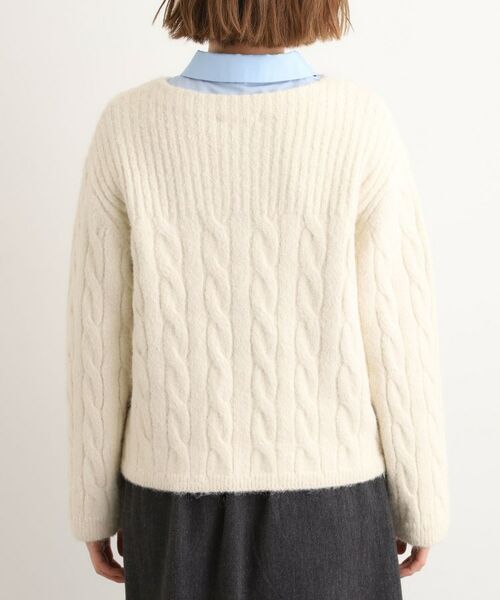 grove / グローブ ニット・セーター | ふんわり包み込む ケーブルボートネックニット | 詳細19