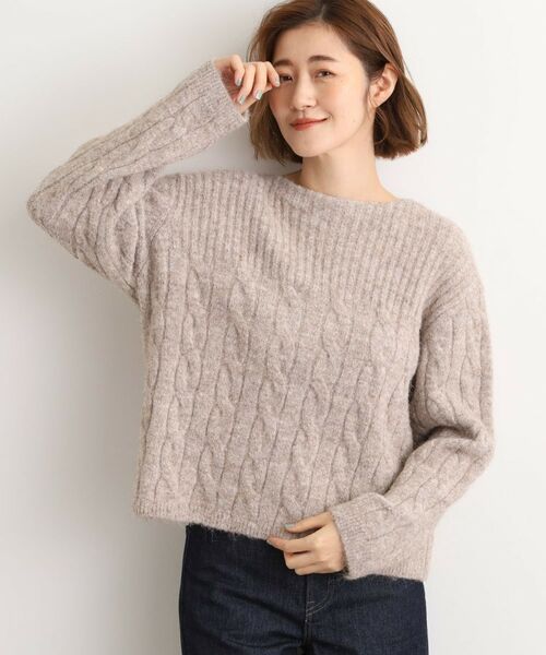 grove / グローブ ニット・セーター | ふんわり包み込む ケーブルボートネックニット | 詳細6