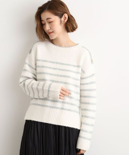 grove / グローブ ニット・セーター | ボーダーブークレーニット | 詳細1