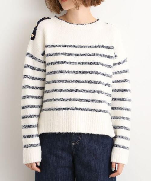 grove / グローブ ニット・セーター | ボーダーブークレーニット | 詳細10