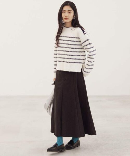 grove / グローブ ニット・セーター | ボーダーブークレーニット | 詳細5