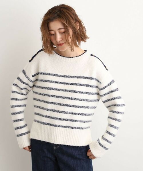 grove / グローブ ニット・セーター | ボーダーブークレーニット | 詳細6