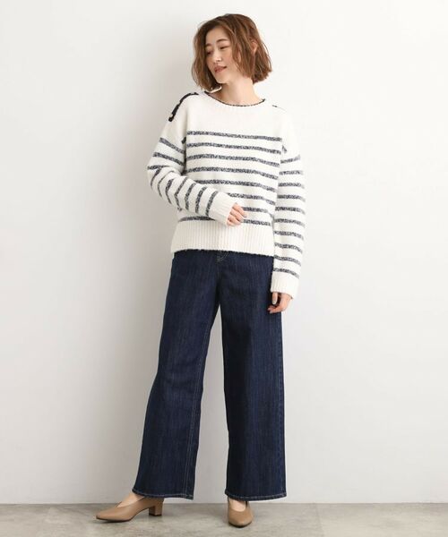 grove / グローブ ニット・セーター | ボーダーブークレーニット | 詳細8