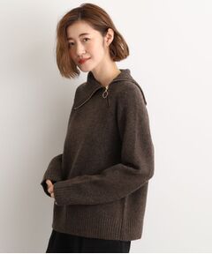 grove / グローブ ニット・セーター | サイドジップカラーニットプルオーバー