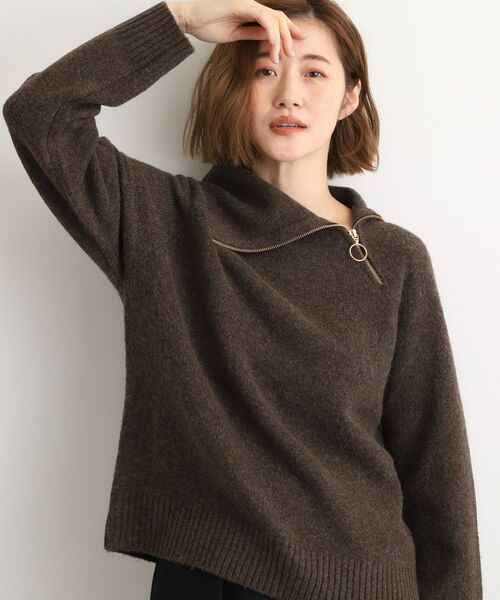 grove / グローブ ニット・セーター | サイドジップカラーニットプルオーバー | 詳細10