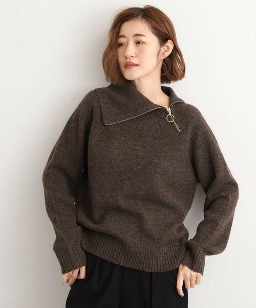 grove / グローブ ニット・セーター | サイドジップカラーニットプルオーバー | 詳細9