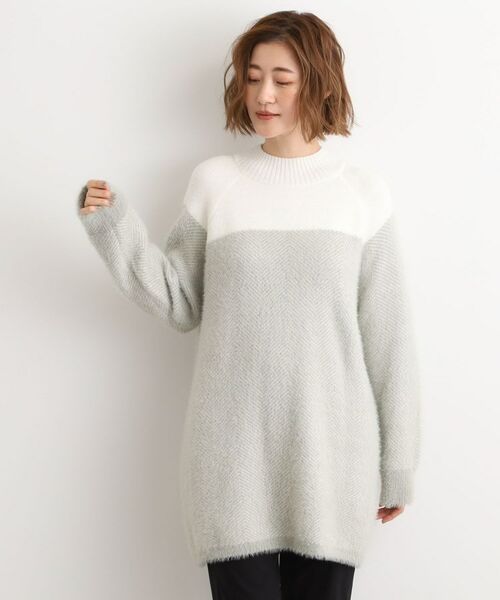 grove / グローブ ニット・セーター | ヘリンボーンジャカードチュニック | 詳細1