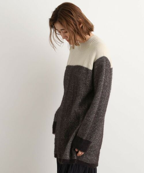 grove / グローブ ニット・セーター | ヘリンボーンジャカードチュニック | 詳細5