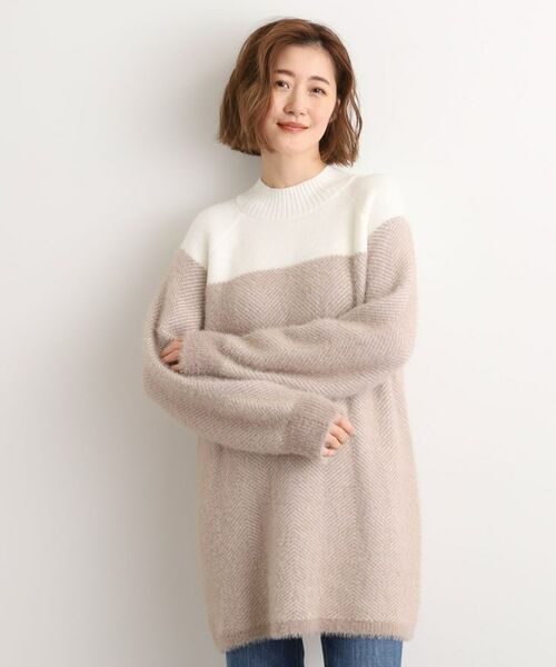 grove / グローブ ニット・セーター | ヘリンボーンジャカードチュニック | 詳細9