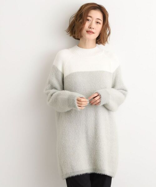 grove / グローブ ニット・セーター | ヘリンボーンジャカードチュニック(ミントグリーン(021))