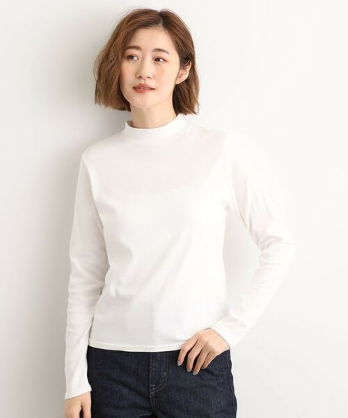 grove / グローブ カットソー | 【吸湿発熱】秋冬のレイヤードを格上げ コットンハイネックプルオーバー | 詳細1