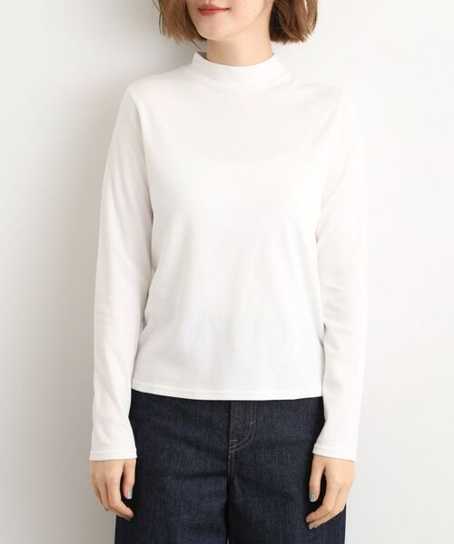 grove / グローブ カットソー | 【吸湿発熱】秋冬のレイヤードを格上げ コットンハイネックプルオーバー | 詳細13