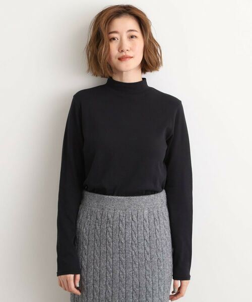 grove / グローブ カットソー | 【吸湿発熱】秋冬のレイヤードを格上げ コットンハイネックプルオーバー | 詳細9