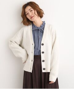 grove / グローブ カーディガン・ボレロ | ケーブルアクセント Vネックカーディガン