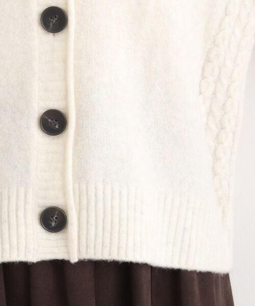 grove / グローブ カーディガン・ボレロ | ケーブルアクセント Vネックカーディガン | 詳細19