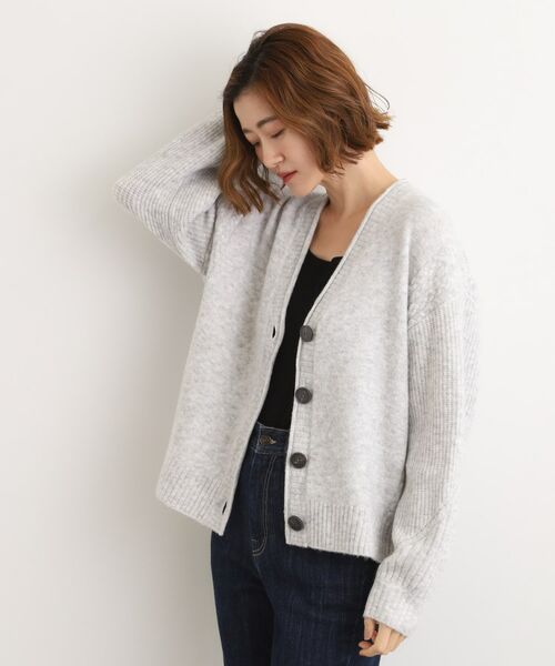 grove / グローブ カーディガン・ボレロ | ケーブルアクセント Vネックカーディガン | 詳細2