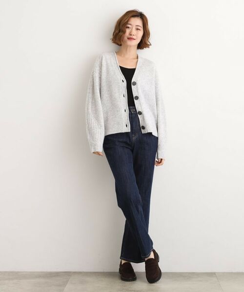 grove / グローブ カーディガン・ボレロ | ケーブルアクセント Vネックカーディガン | 詳細3