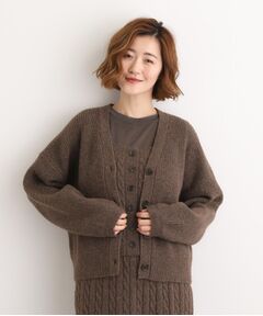 grove / グローブ カーディガン・ボレロ | 【SETITEM】オーバーサイズ畔カーディガン