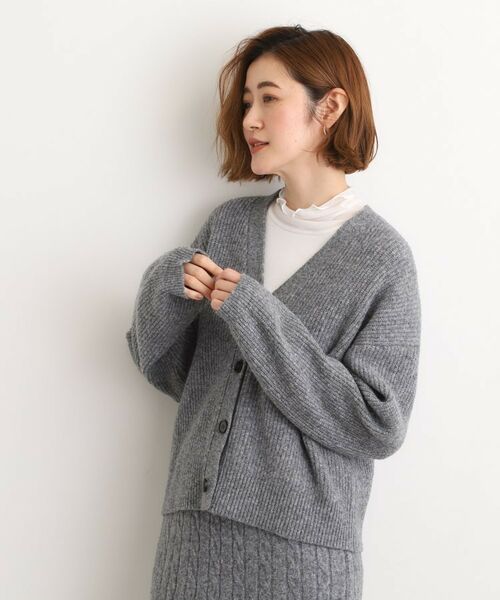 grove / グローブ カーディガン・ボレロ | 【SETITEM】オーバーサイズ畔カーディガン | 詳細13