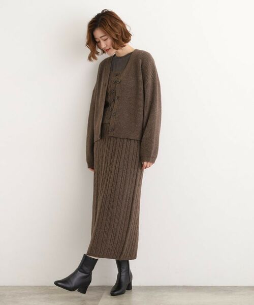 grove / グローブ カーディガン・ボレロ | 【SETITEM】オーバーサイズ畔カーディガン | 詳細18