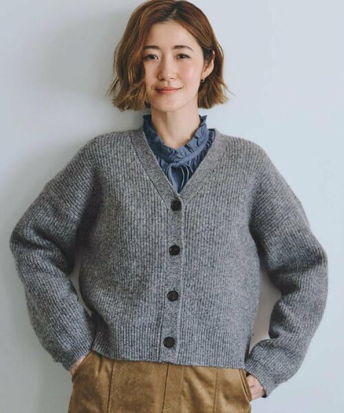 grove / グローブ カーディガン・ボレロ | 【SETITEM】オーバーサイズ畔カーディガン | 詳細7