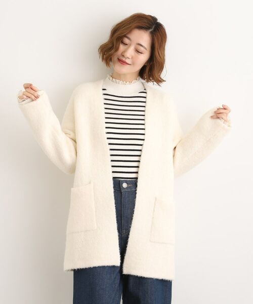 grove / グローブ カーディガン・ボレロ | 軽やかに着流す　ブークレニットコーディガン | 詳細3