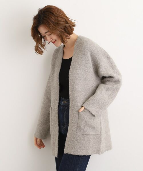 grove / グローブ カーディガン・ボレロ | 軽やかに着流す　ブークレニットコーディガン | 詳細6