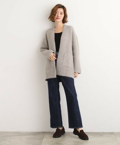 grove / グローブ カーディガン・ボレロ | 軽やかに着流す　ブークレニットコーディガン | 詳細8
