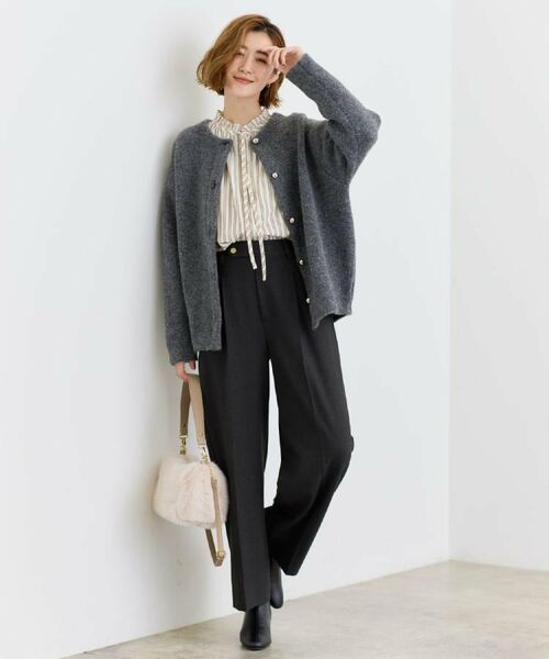 grove / グローブ カーディガン・ボレロ | ふっくらやわらかく、毛混オーバーニットカーディガン | 詳細1