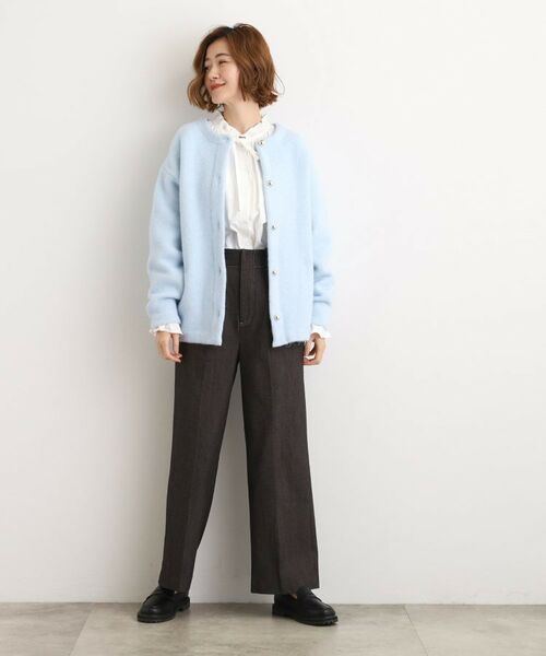 grove / グローブ カーディガン・ボレロ | ふっくらやわらかく、毛混オーバーニットカーディガン | 詳細13