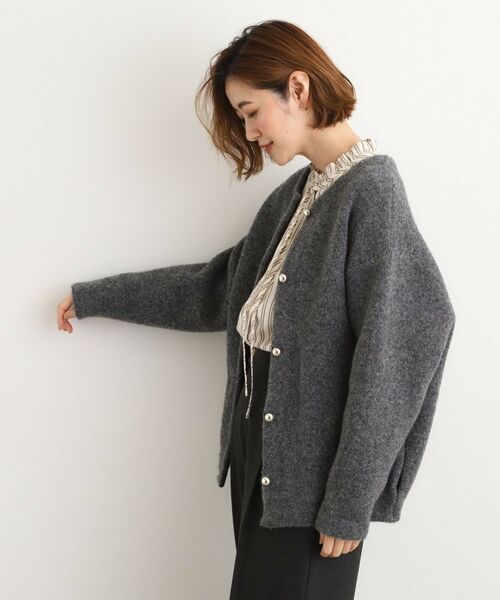 grove / グローブ カーディガン・ボレロ | ふっくらやわらかく、毛混オーバーニットカーディガン | 詳細6