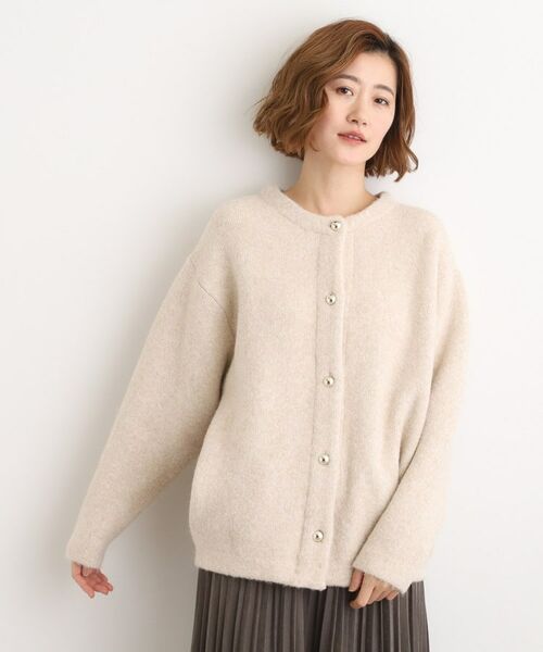 grove / グローブ カーディガン・ボレロ | ふっくらやわらかく、毛混オーバーニットカーディガン | 詳細8