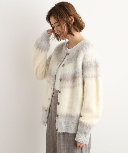 grove / グローブ カーディガン・ボレロ | 求心柄ジャカードニットカーディガン | 詳細1