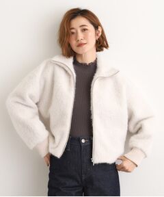 grove / グローブ レザーブルゾン・ジャケット | ふんわりと包み込む、リュクスなフェイクファーブルゾン