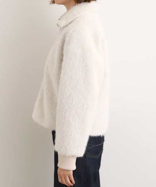 grove / グローブ レザーブルゾン・ジャケット | ふんわりと包み込む、リュクスなフェイクファーブルゾン | 詳細11