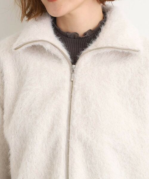 grove / グローブ レザーブルゾン・ジャケット | ふんわりと包み込む、リュクスなフェイクファーブルゾン | 詳細13