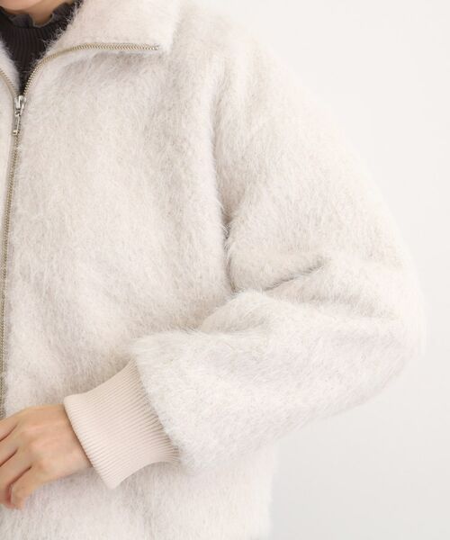 grove / グローブ レザーブルゾン・ジャケット | ふんわりと包み込む、リュクスなフェイクファーブルゾン | 詳細15