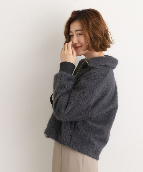 grove / グローブ レザーブルゾン・ジャケット | ふんわりと包み込む、リュクスなフェイクファーブルゾン | 詳細2