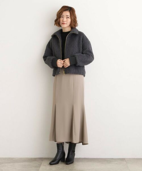 grove / グローブ レザーブルゾン・ジャケット | ふんわりと包み込む、リュクスなフェイクファーブルゾン | 詳細3