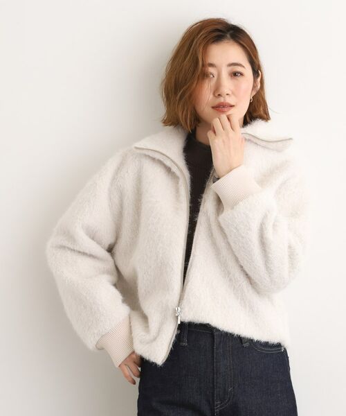 grove / グローブ レザーブルゾン・ジャケット | ふんわりと包み込む、リュクスなフェイクファーブルゾン | 詳細6