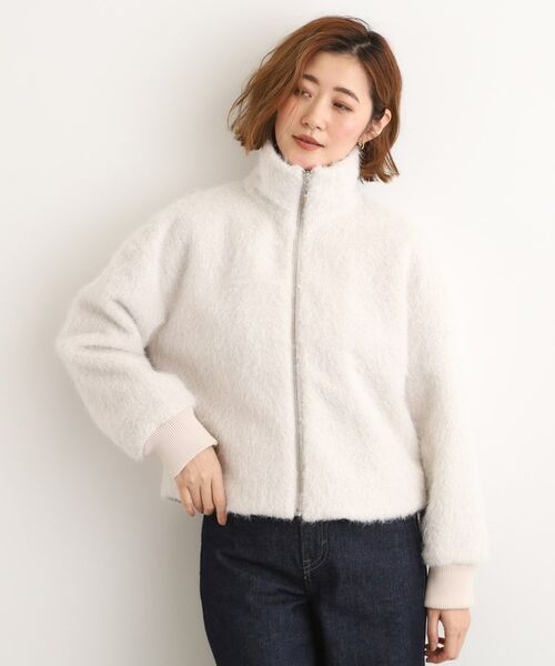 grove / グローブ レザーブルゾン・ジャケット | ふんわりと包み込む、リュクスなフェイクファーブルゾン | 詳細7